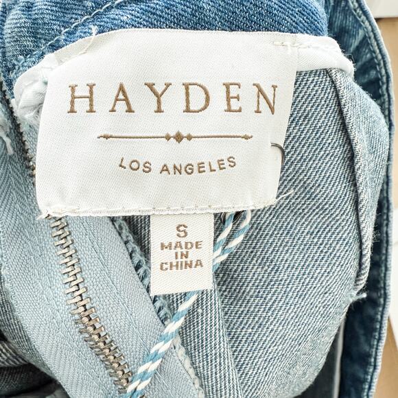 Hayden‎ Skirt Womens Small Denim Mini Fray Hem Festival Y2K Indie Grunge Casual - Picture 3 of 5